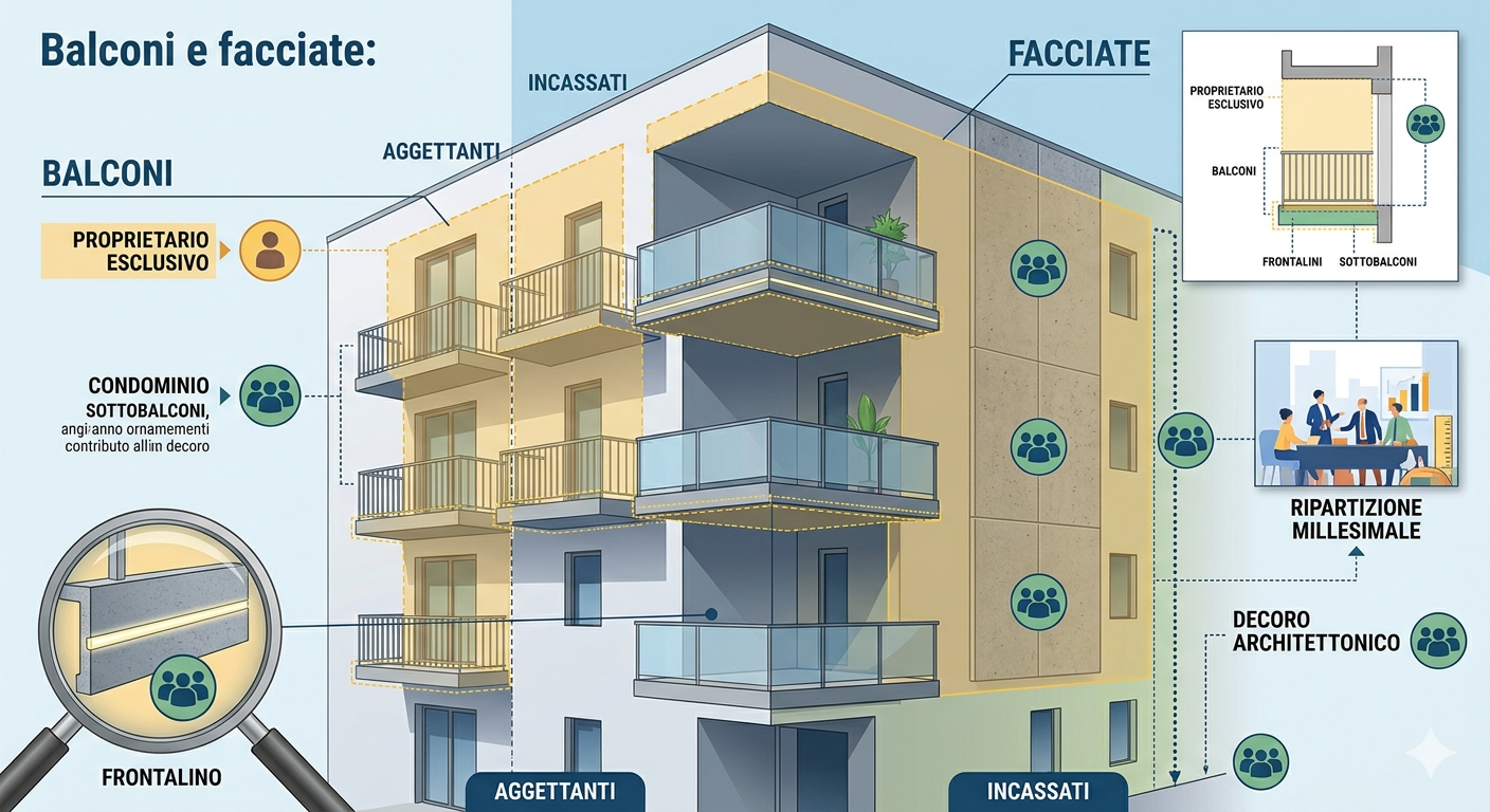 Balconi e facciate: a chi spetta la manutenzione?